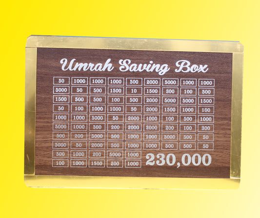 Barakah Collections – Umrah Saving Box (Goal: 230,000 PKR)